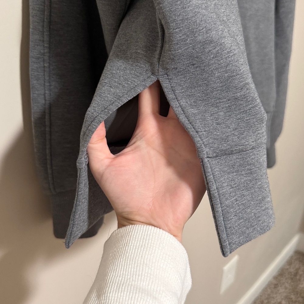LIKE NEW CALIA Scuba Gray Crewneck Split Side Sweatshirt - Picture 4 of 9